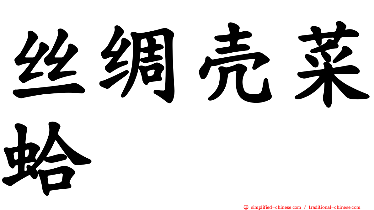 丝绸壳菜蛤