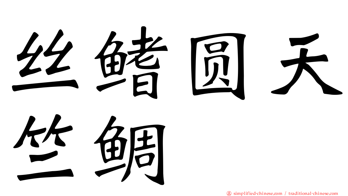 丝鳍圆天竺鲷