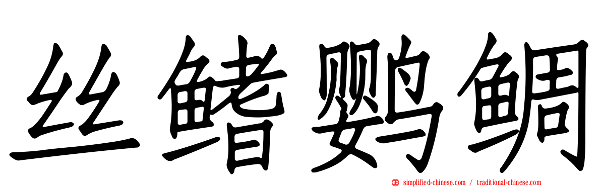 丝鳍鹦鲷