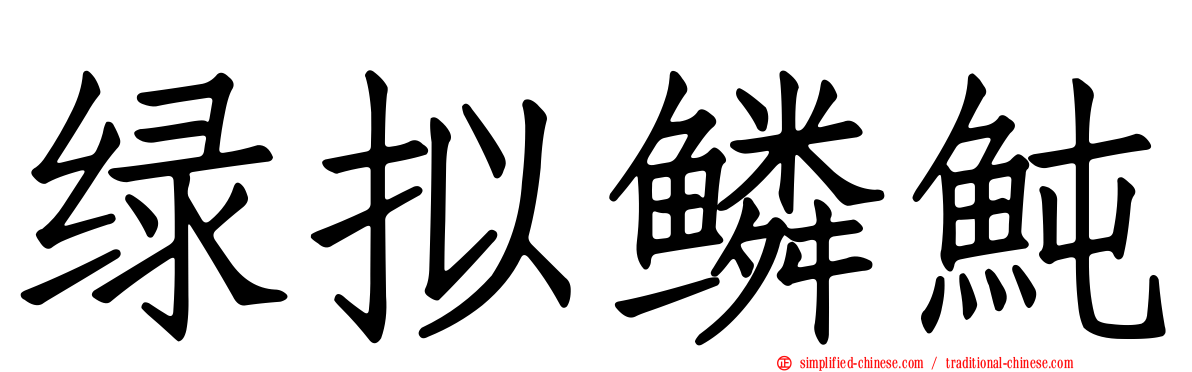 绿拟鳞鲀