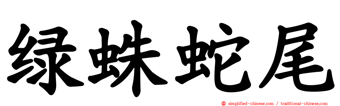 绿蛛蛇尾