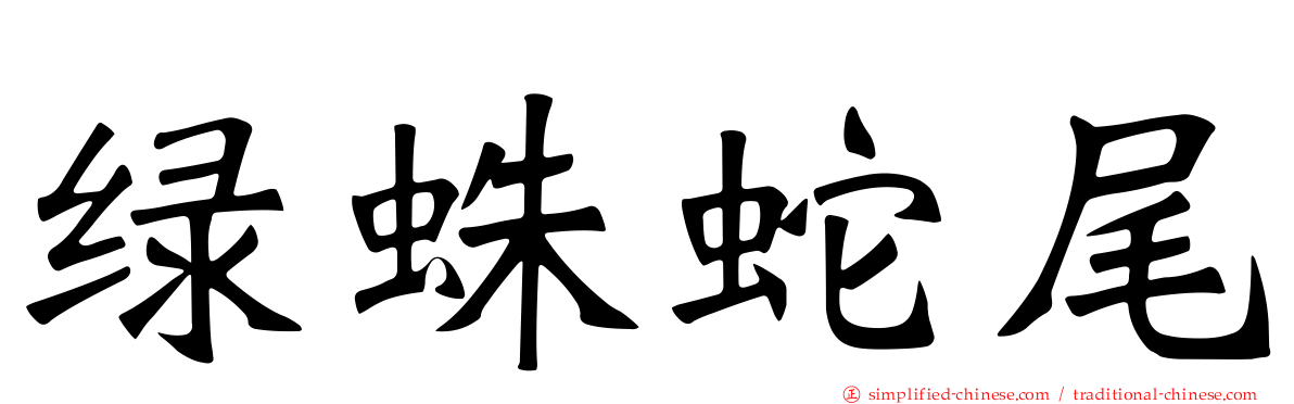 绿蛛蛇尾
