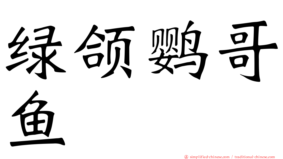 绿颌鹦哥鱼