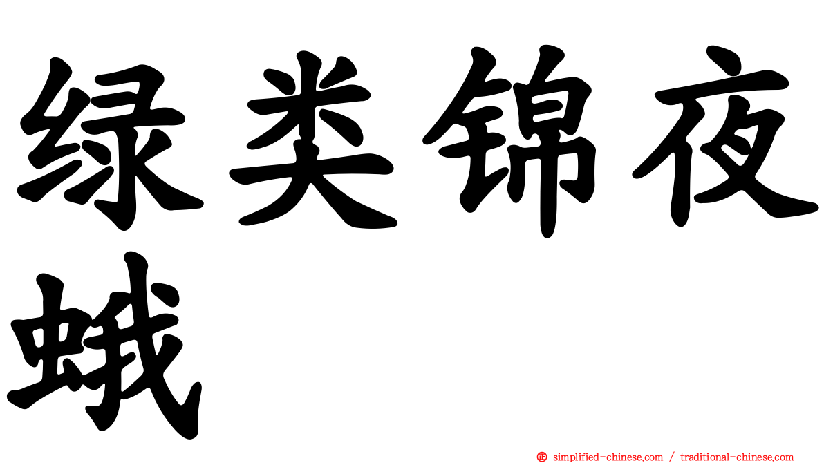 绿类锦夜蛾