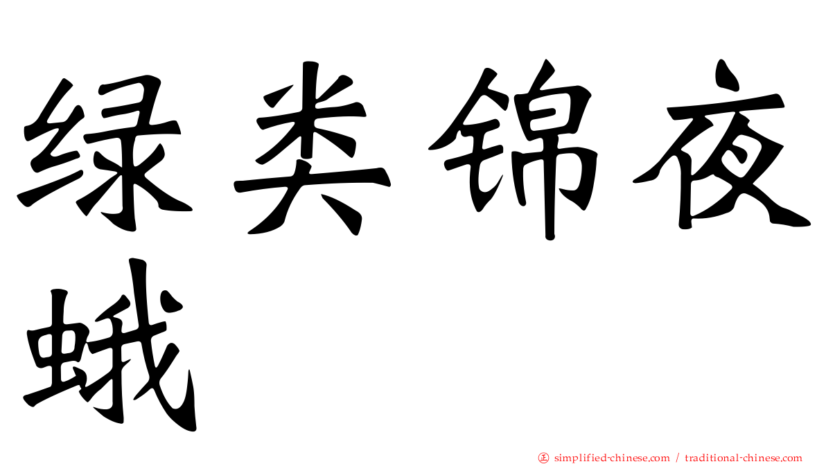 绿类锦夜蛾