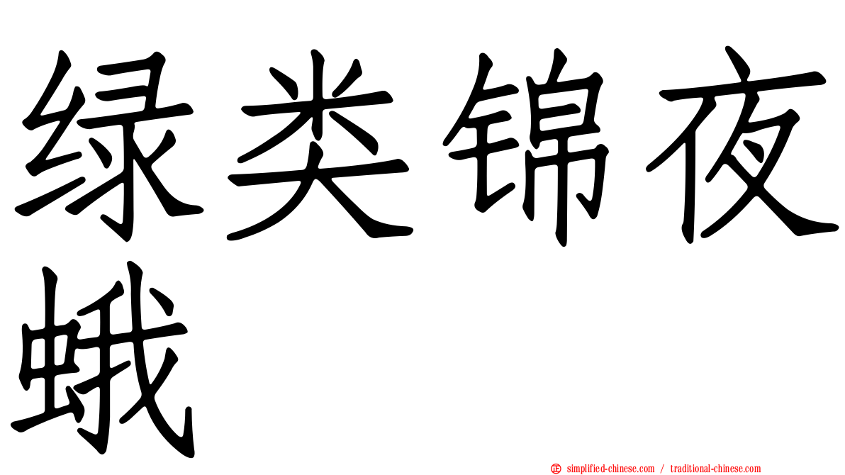 绿类锦夜蛾