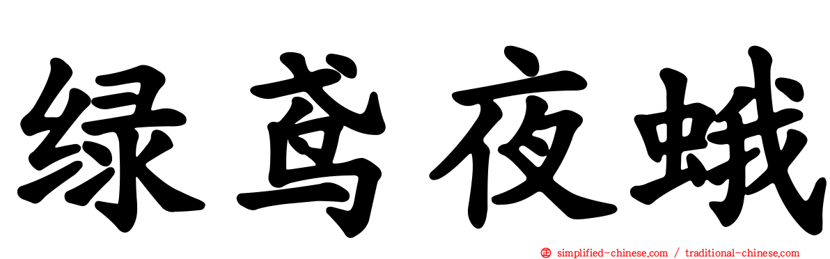 绿鸢夜蛾