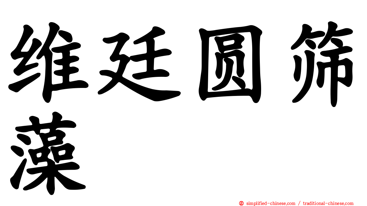维廷圆筛藻