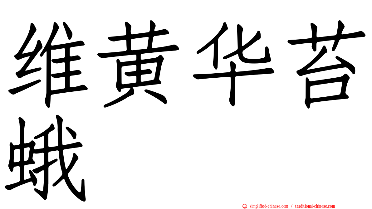 维黄华苔蛾