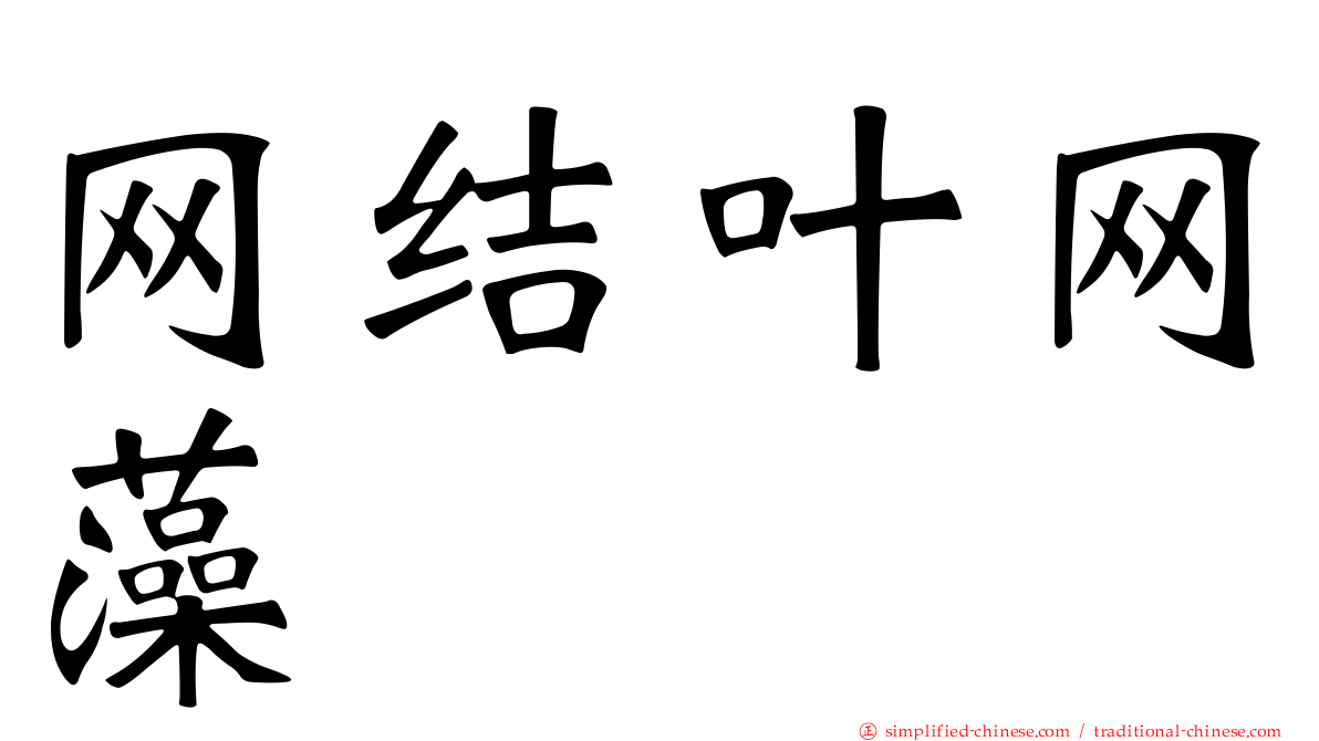 网结叶网藻