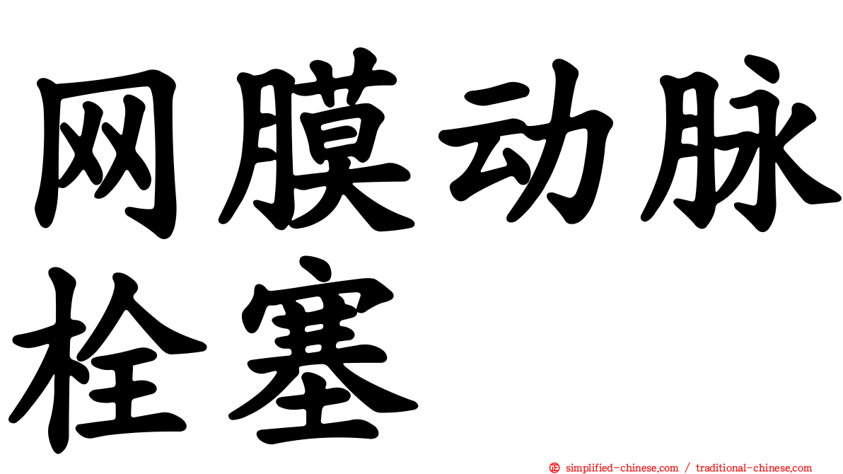网膜动脉栓塞
