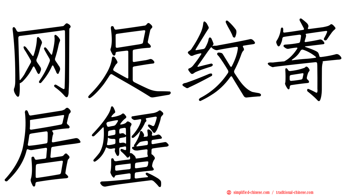 网足纹寄居蟹