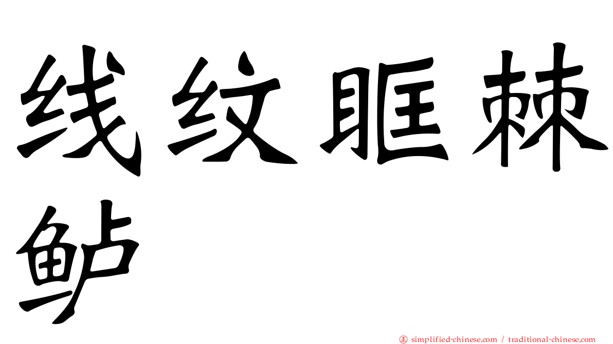 线纹眶棘鲈