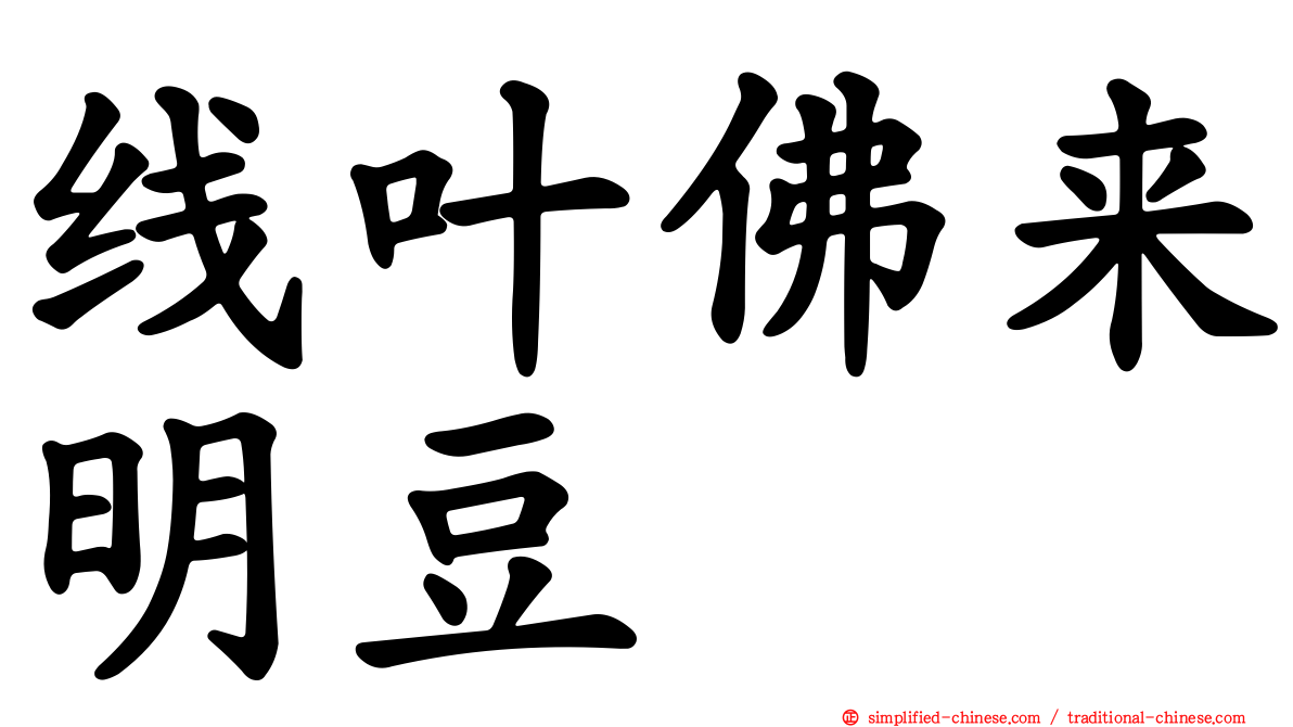线叶佛来明豆
