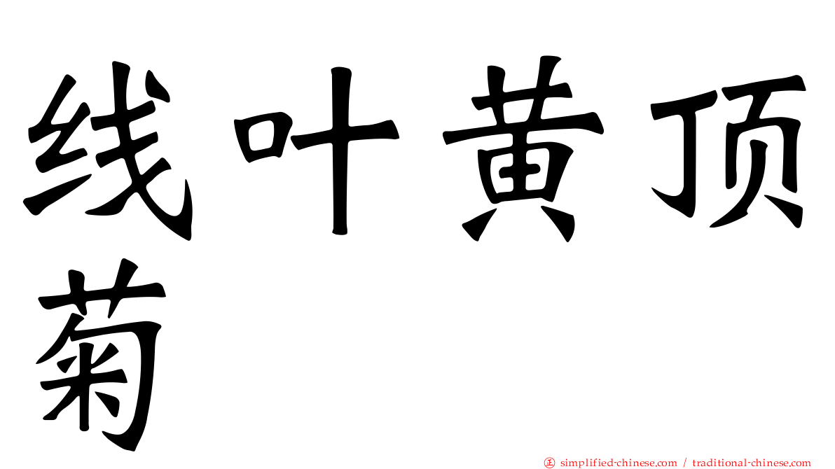 线叶黄顶菊