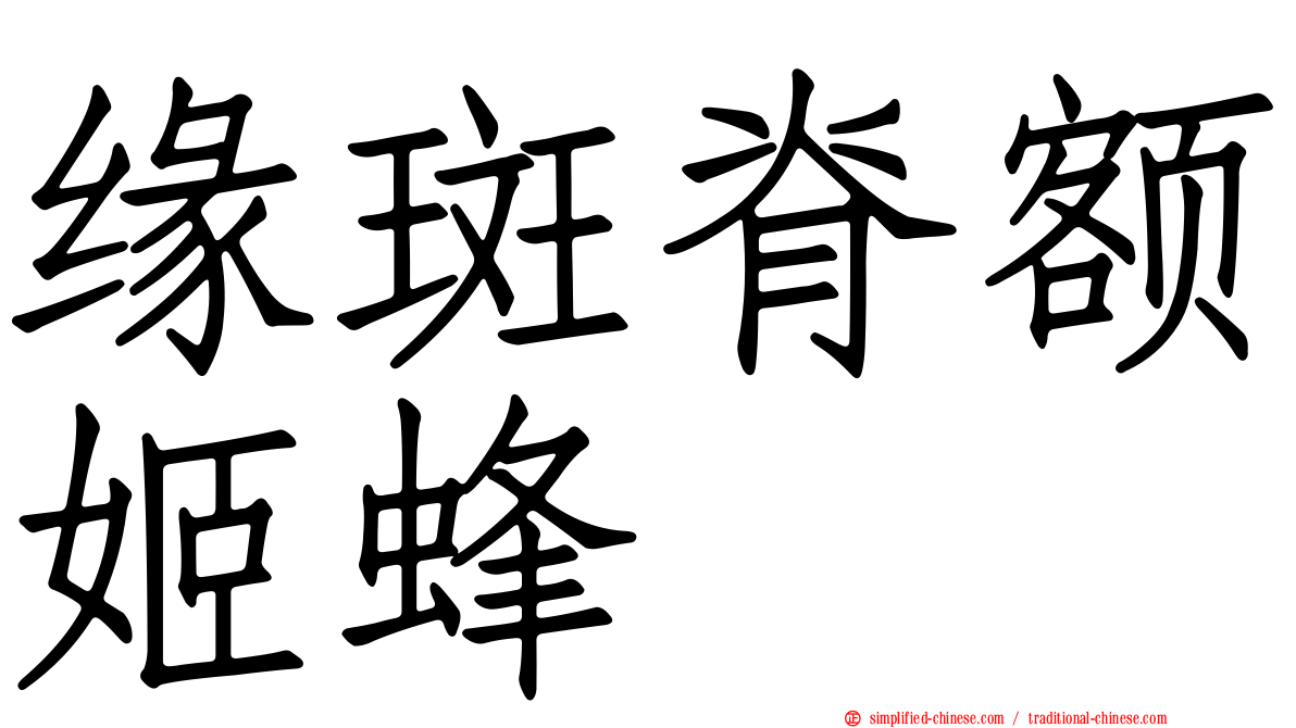 缘斑脊额姬蜂