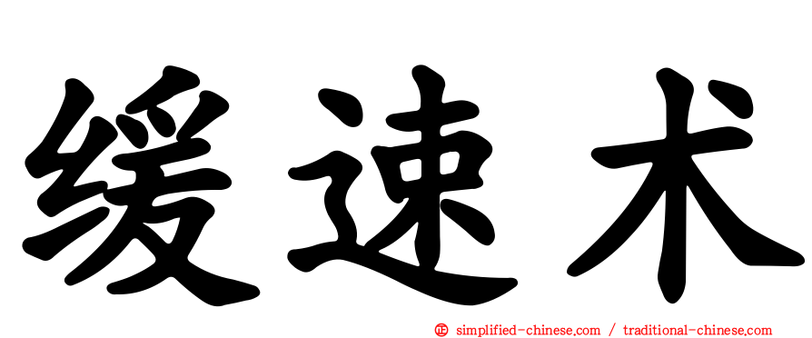 缓速术