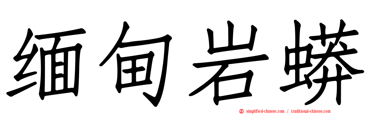 缅甸岩蟒