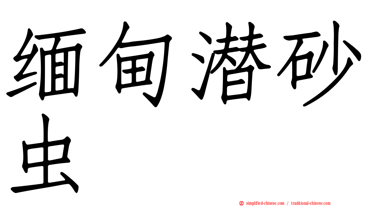 缅甸潜砂虫
