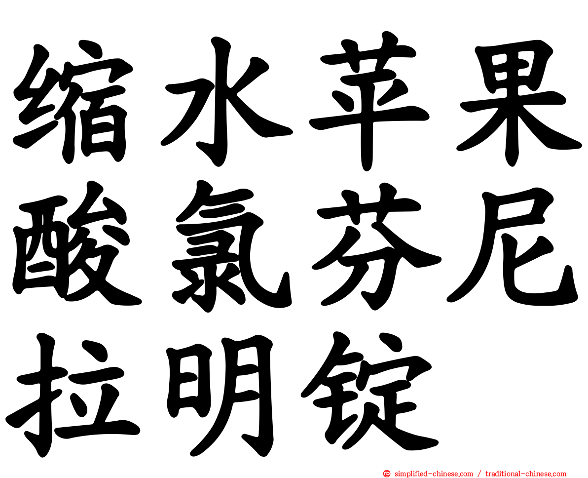 缩水苹果酸氯芬尼拉明锭