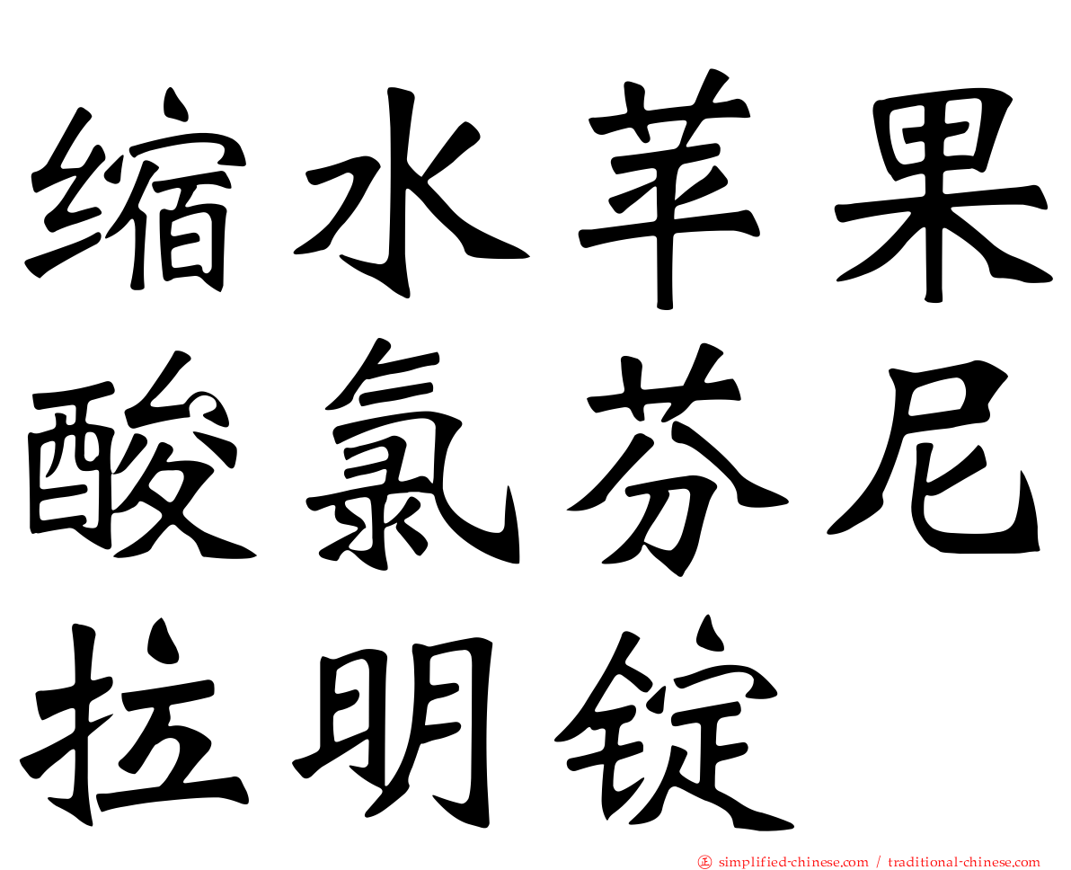 缩水苹果酸氯芬尼拉明锭