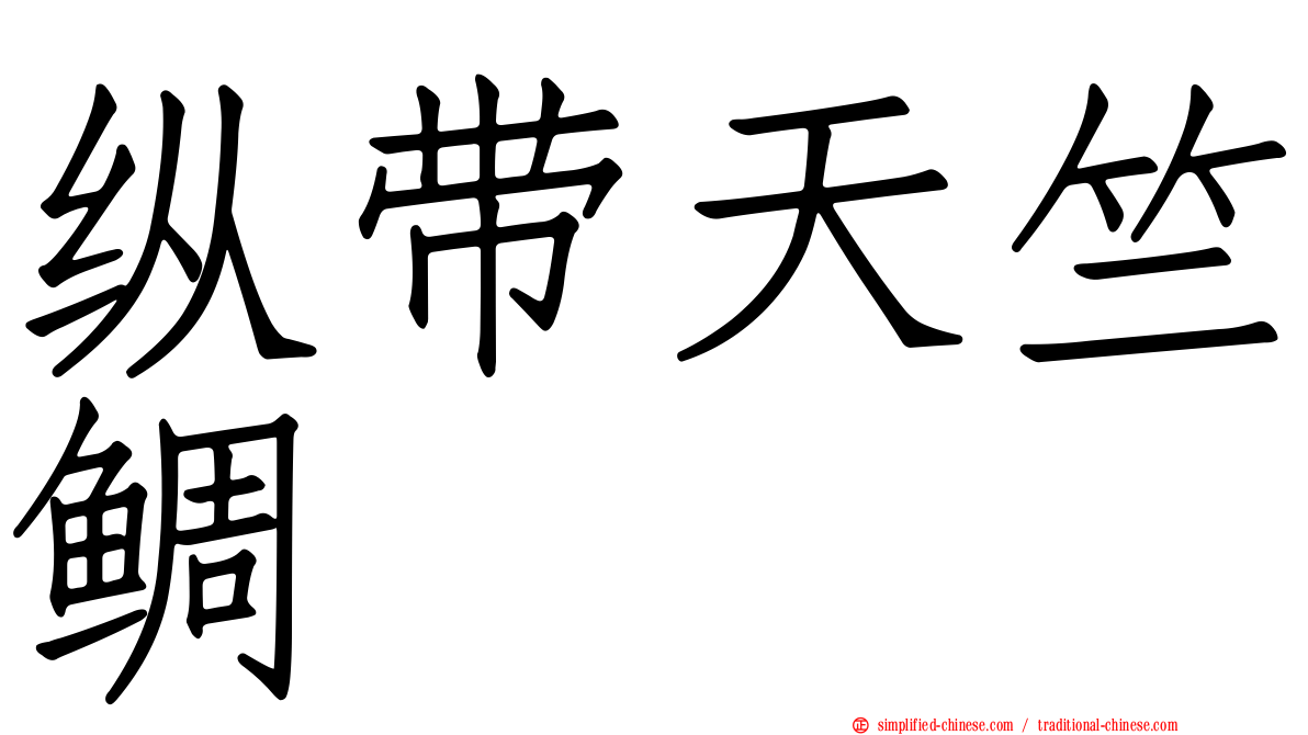 纵带天竺鲷