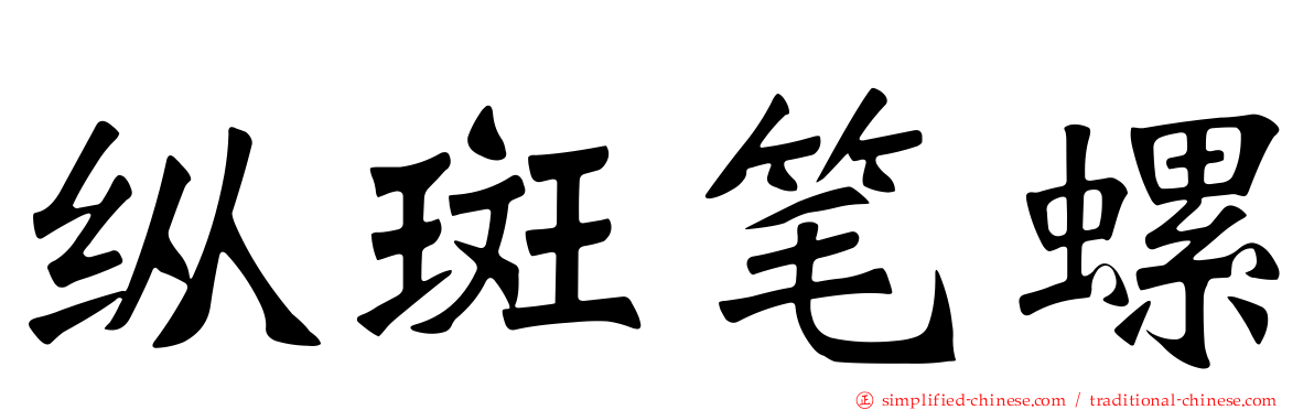 纵斑笔螺