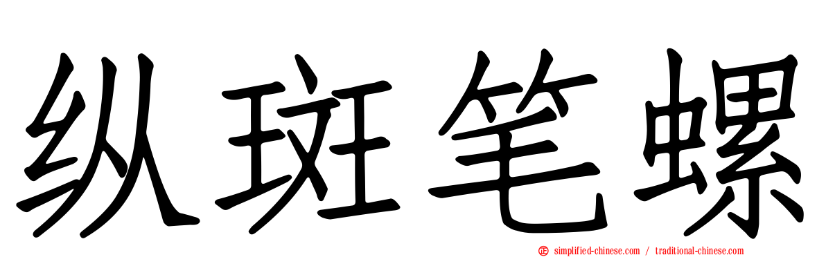 纵斑笔螺