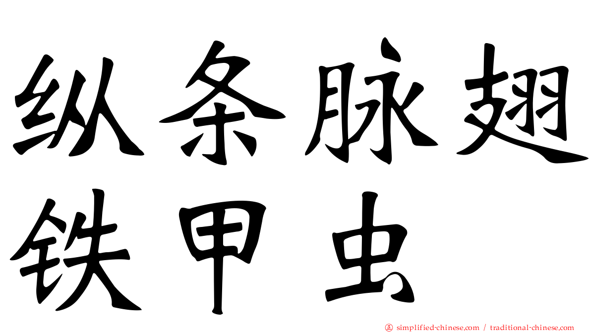 纵条脉翅铁甲虫
