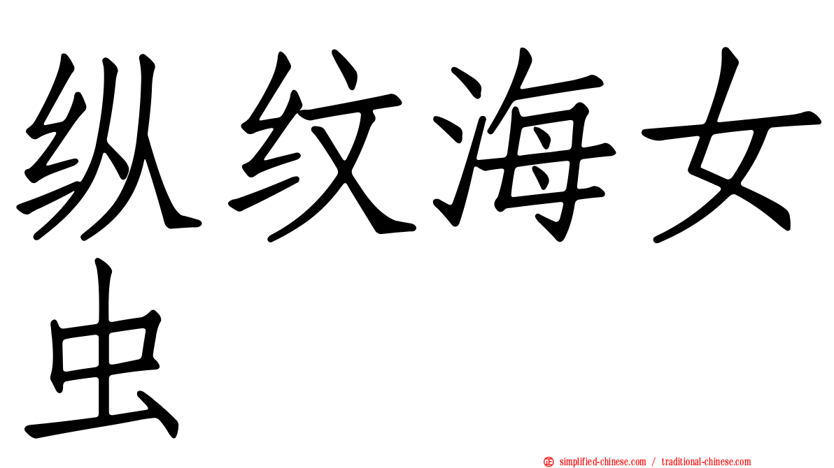 纵纹海女虫