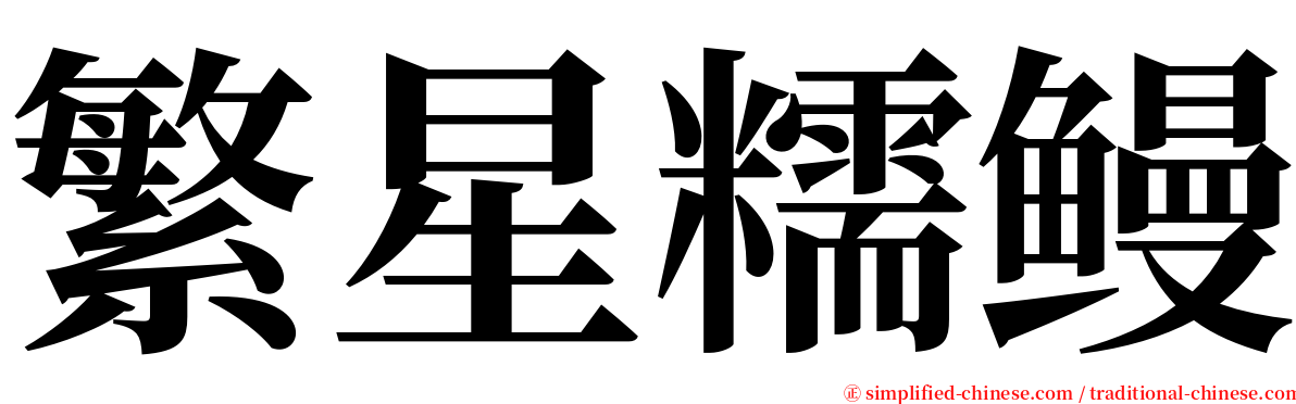 繁星糯鳗 serif font