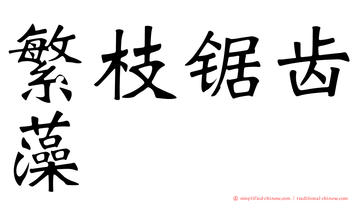 繁枝锯齿藻