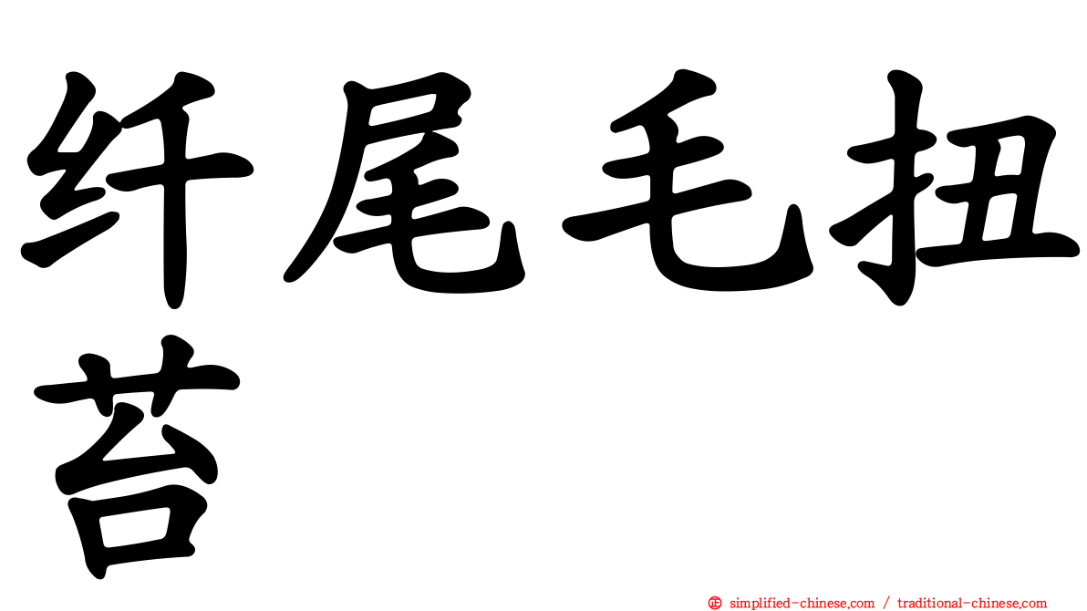 纤尾毛扭苔