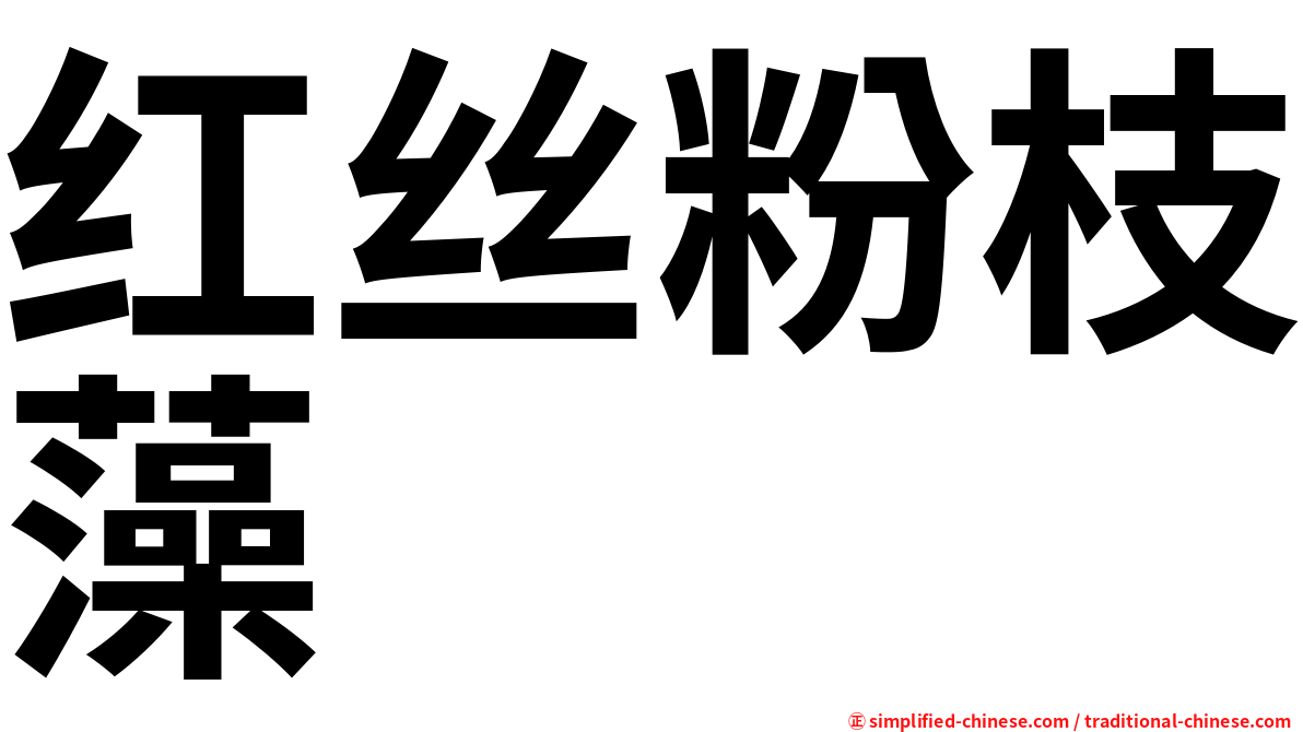 红丝粉枝藻