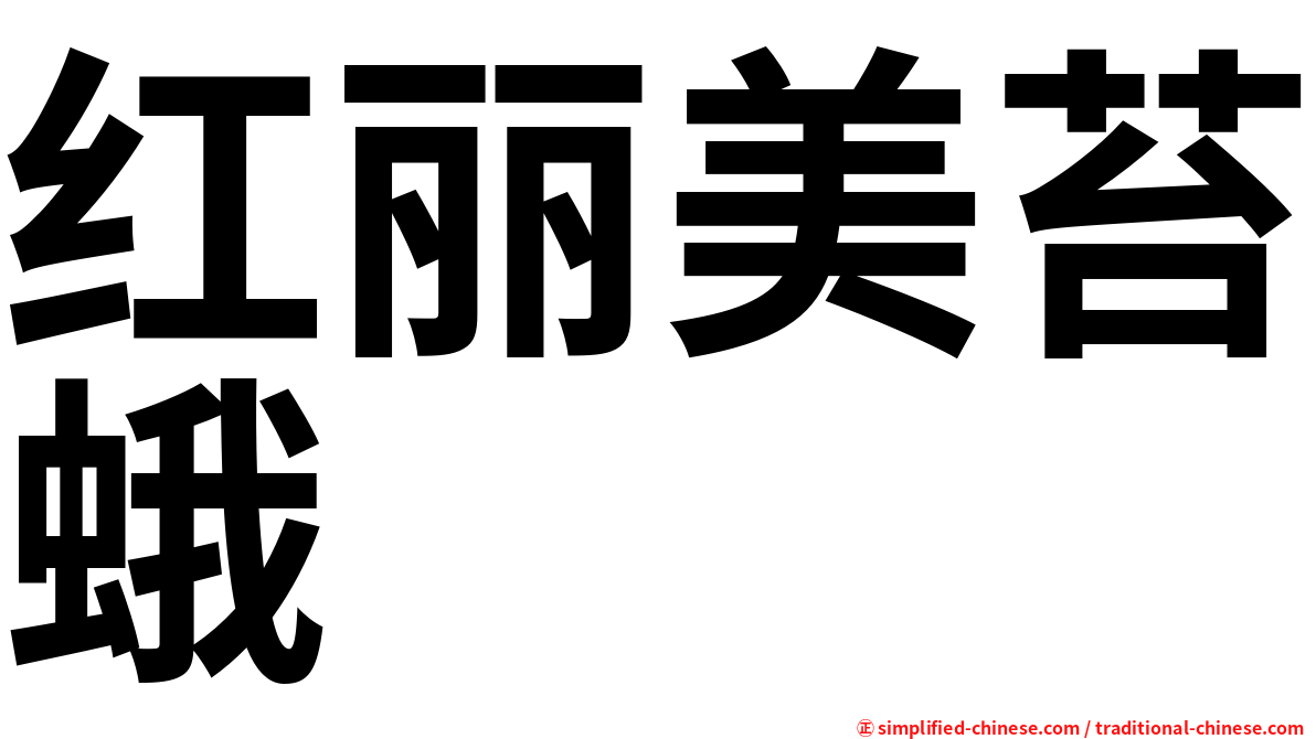 红丽美苔蛾