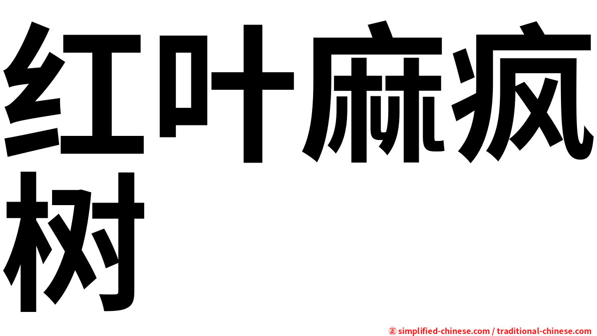 红叶麻疯树