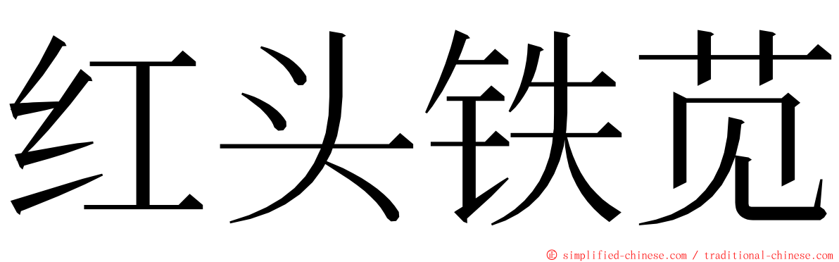 红头铁苋 ming font
