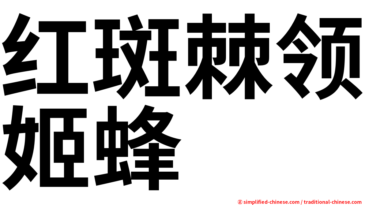 红斑棘领姬蜂