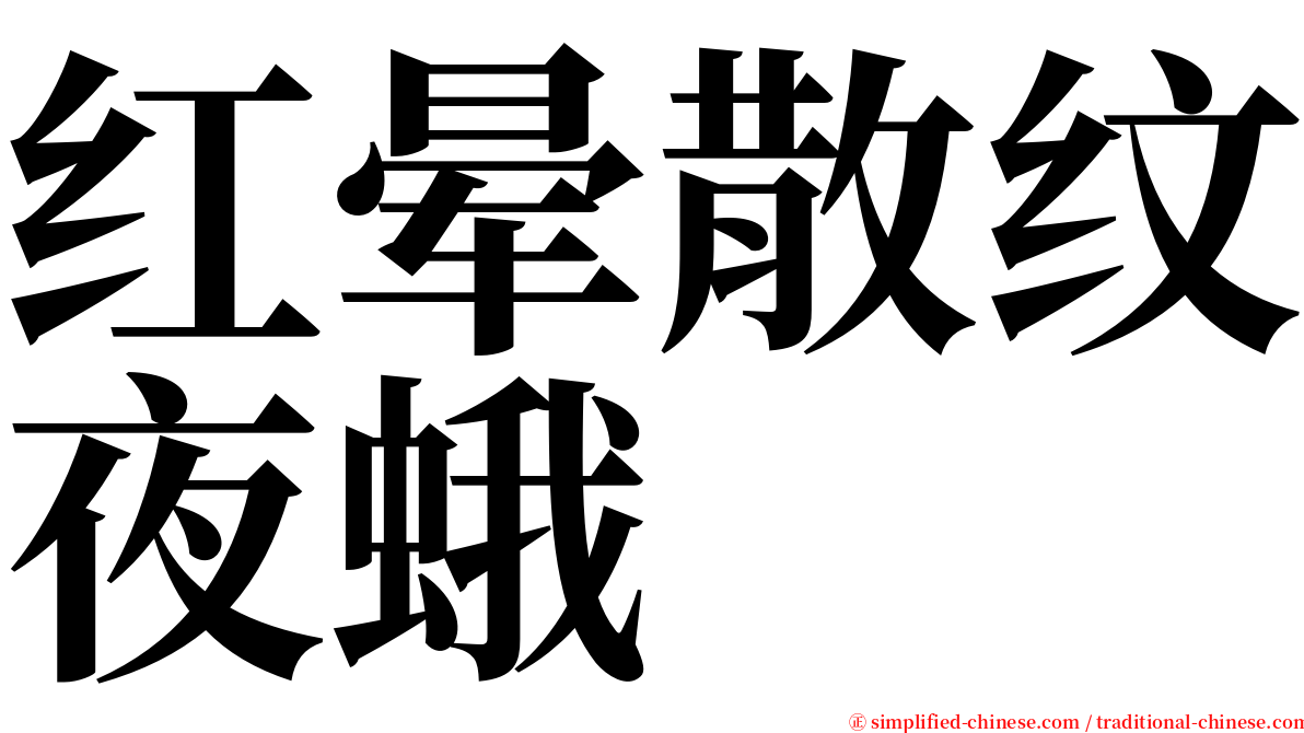 红晕散纹夜蛾 serif font