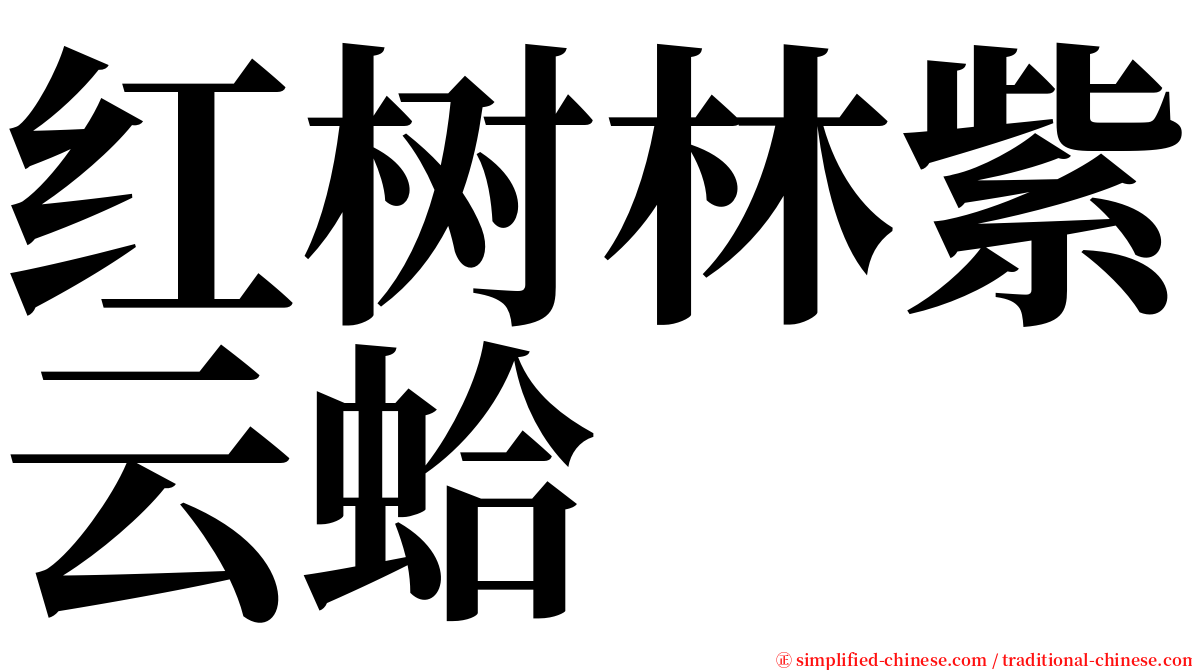 红树林紫云蛤 serif font