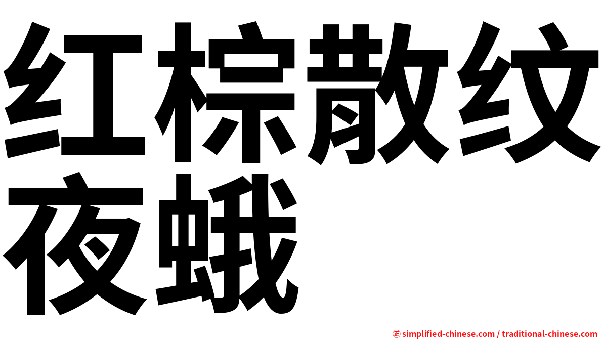 红棕散纹夜蛾