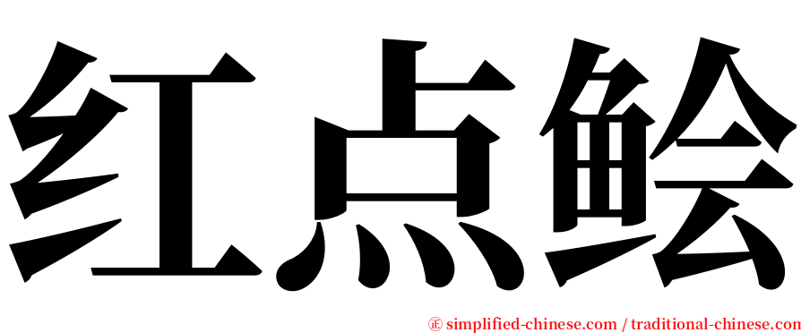 红点鲙 serif font