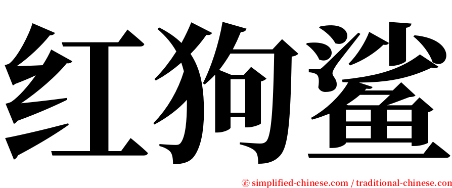 红狗鲨 serif font