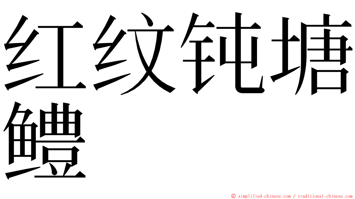 红纹钝塘鳢 ming font