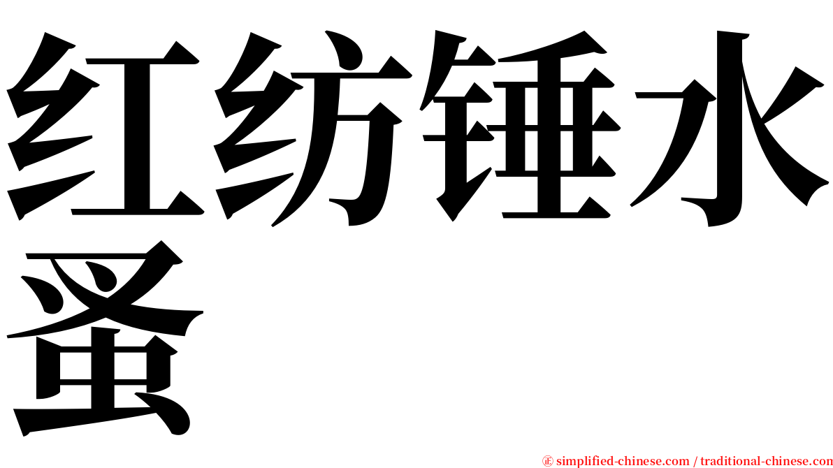 红纺锤水蚤 serif font