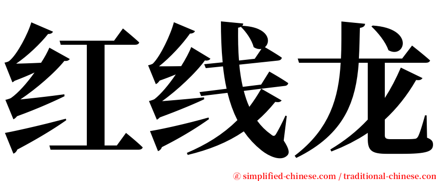 红线龙 serif font