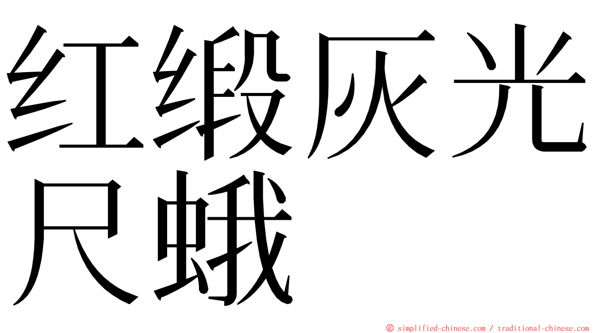 红缎灰光尺蛾 ming font
