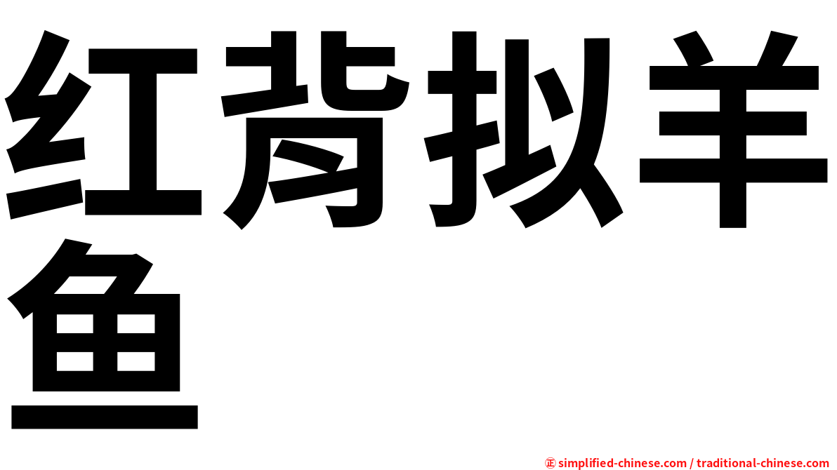 红背拟羊鱼