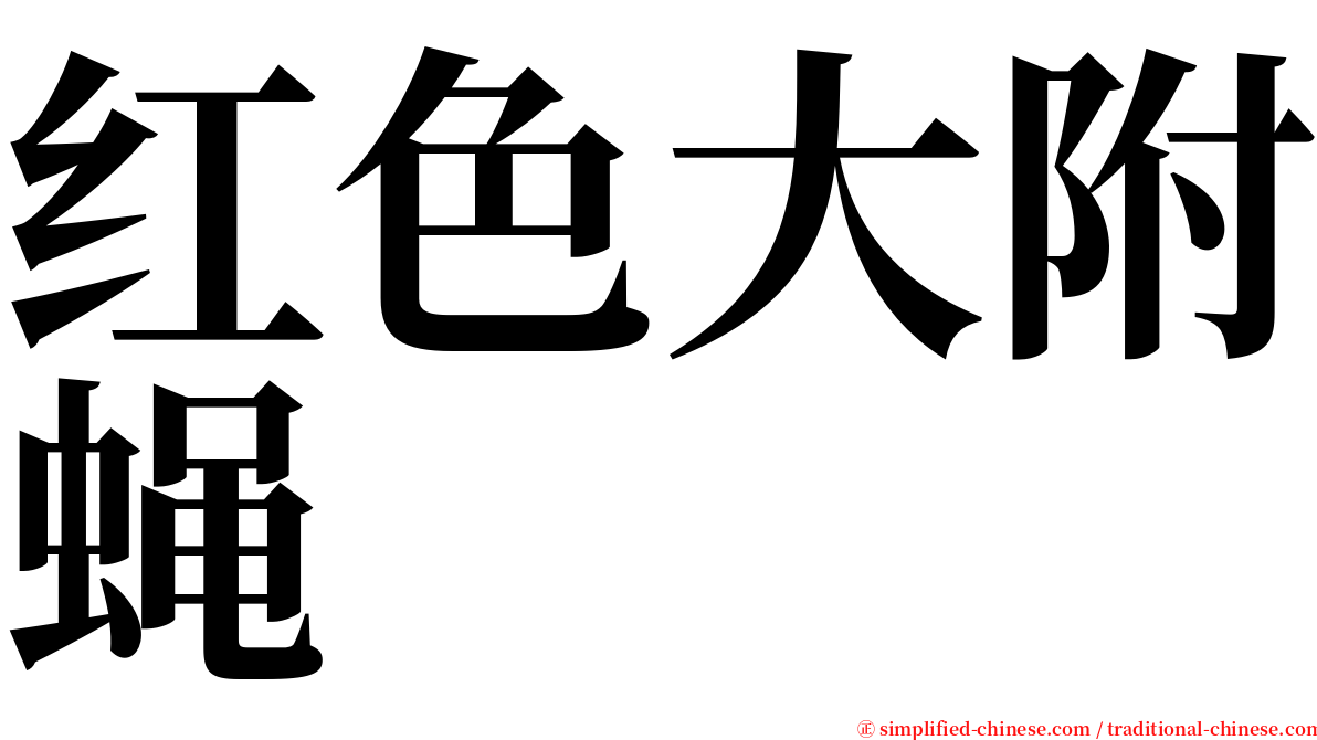 红色大附蝇 serif font