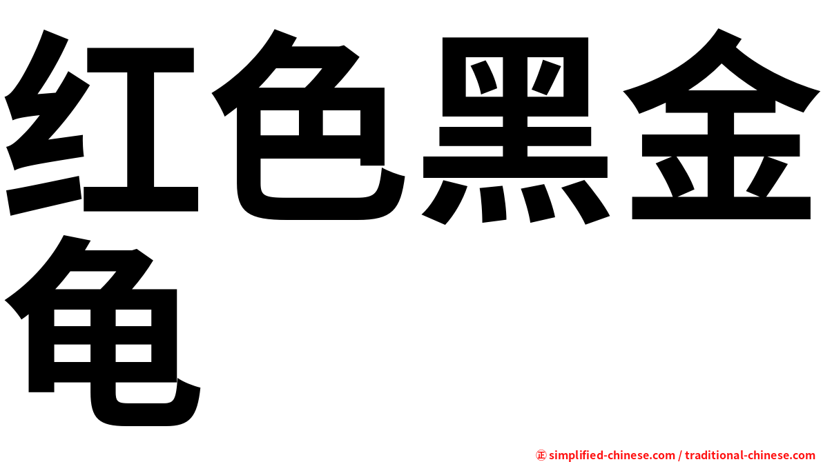红色黑金龟